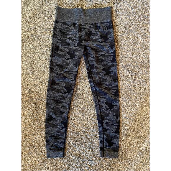 Gymshark gray camo athletic leggings - Picture 1 of 6